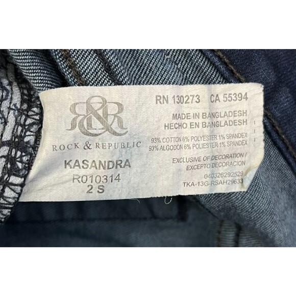 Rock N Republic Jeans Kasandra Bootcut Women's Size 2 S Dark Wash Blue Denim - Picture 6 of 11